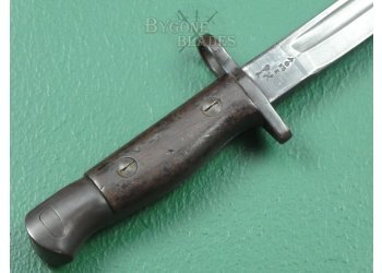 British 1907 Pattern Bayonet. Remington 1915. Very Rare British Double Seamed Scabbard. #2211007 #12