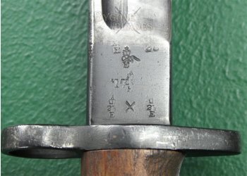 British 1907 Pattern Experimental False Edge Bayonet and Rare Double Seamed Scabbard #12