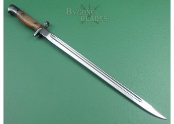 British 1907 Pattern Experimental False Edge Bayonet and Rare Double Seamed Scabbard #5