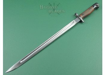 British 1907 Pattern Experimental False Edge Bayonet and Rare Double Seamed Scabbard #6