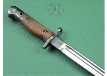 British 1907 Pattern Experimental False Edge Bayonet and Rare Double Seamed Scabbard #7
