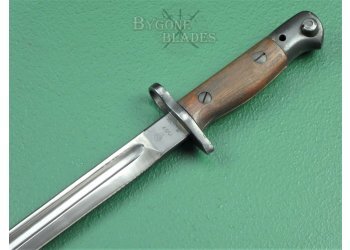 British 1907 Pattern Experimental False Edge Bayonet and Rare Double Seamed Scabbard #8