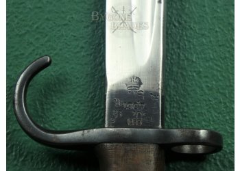 British 1907 Pattern Mk I Hooked Quillon Bayonet. Rare Mk I Internal Chape Scabbard. Unit Marked #13