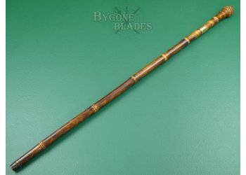 British 19th Century Root-Ball Sword Cane. Double-Edged Blade. #2106006 #4