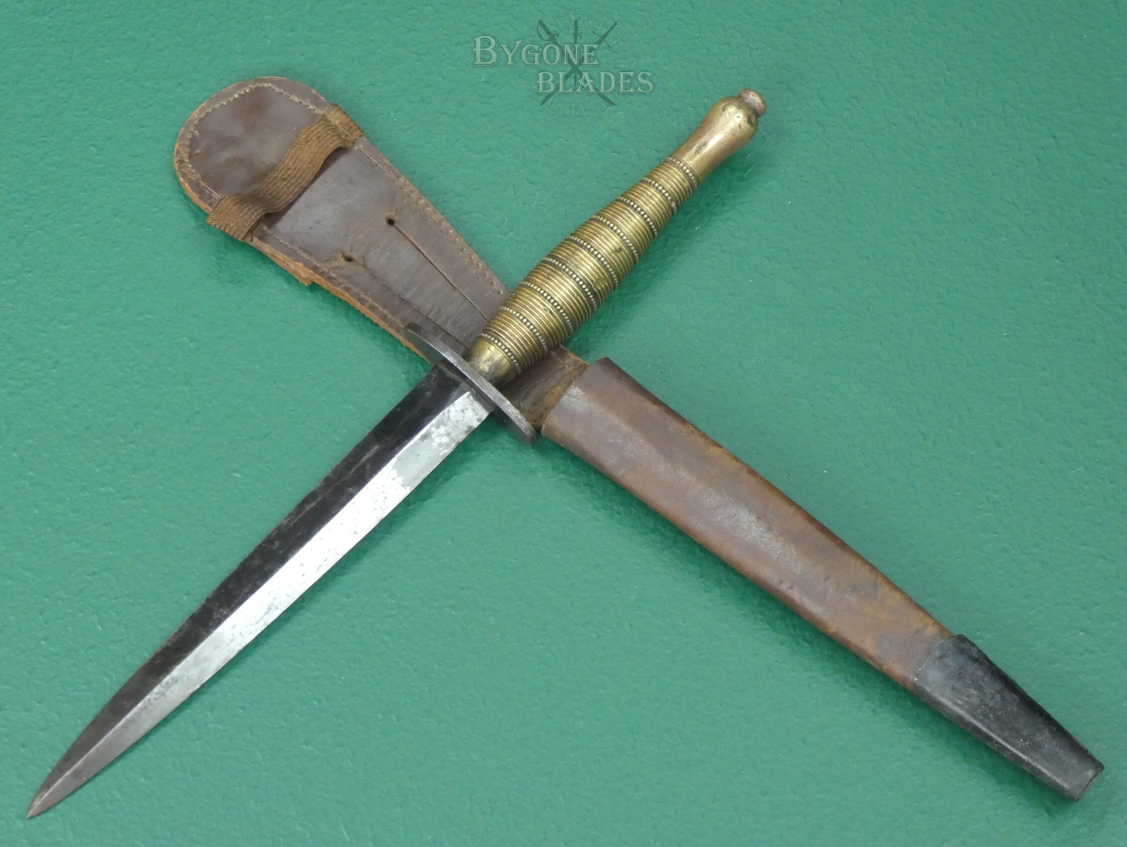 British Beaded &amp; Ribbed FS Commando Dagger. WW2. #2609007 #1