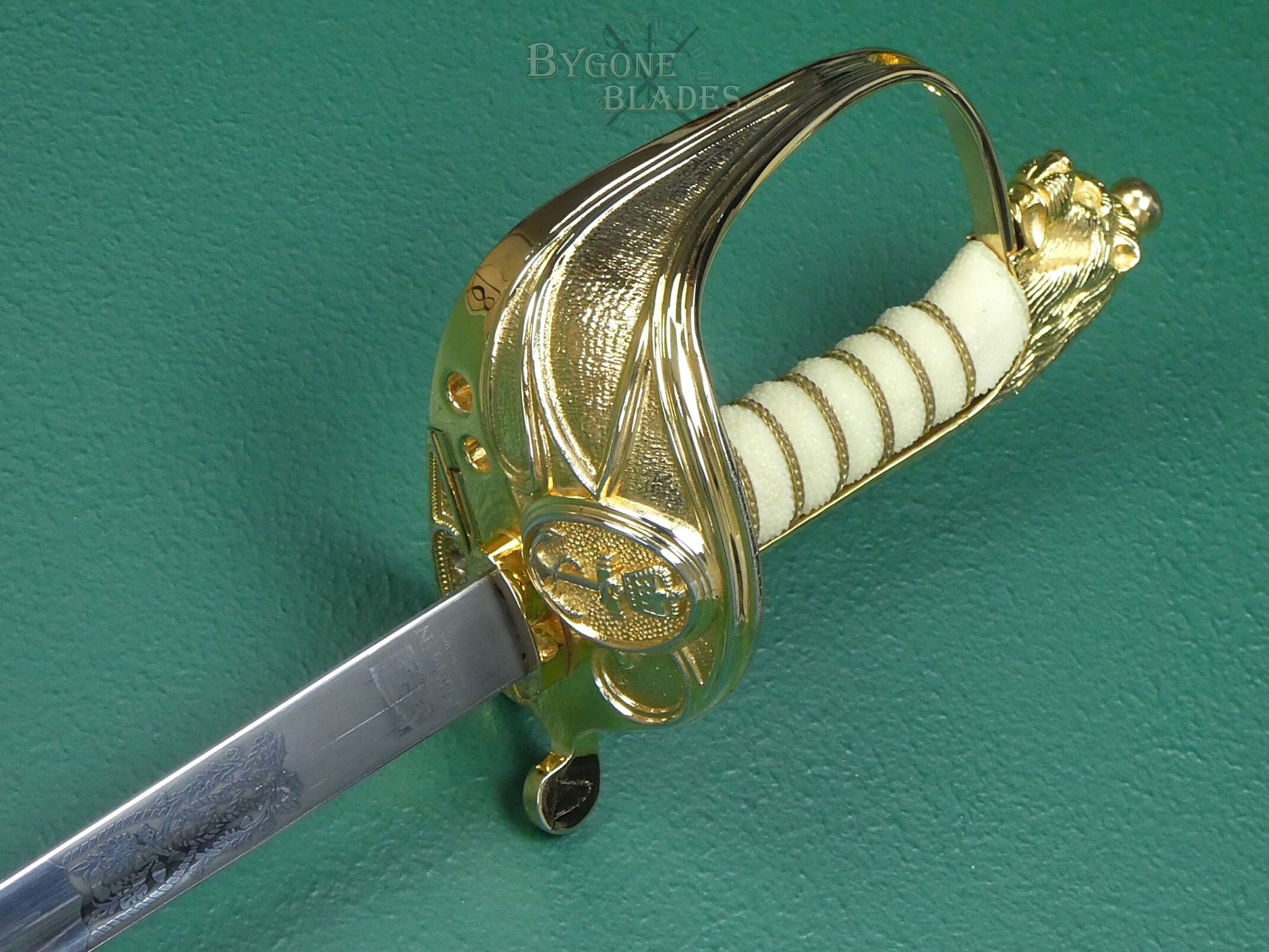 British EIIR Parade Ready Royal Navy Officers Sword. FIRMIN. #2310006 #12