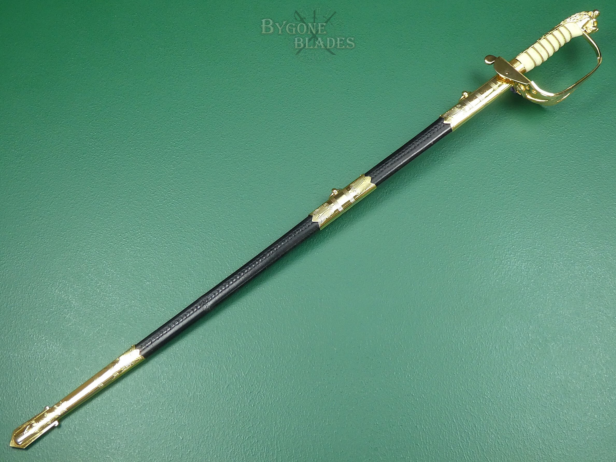 British EIIR Parade Ready Royal Navy Officers Sword. FIRMIN. #2310006 #4