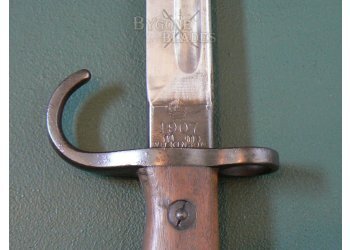 British Pre-WW1 1907 Pattern Hooked Quillon Bayonet. Wilkinson 1909. Lincolnshire Regiment #11