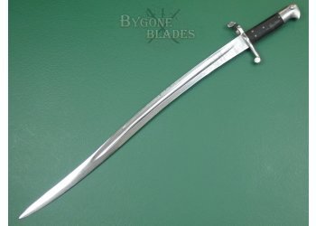 British Etched Blade 1856 Pattern Sword Bayonet. Prince Alberts Own Leicester Yeomanry. #2201004 #6