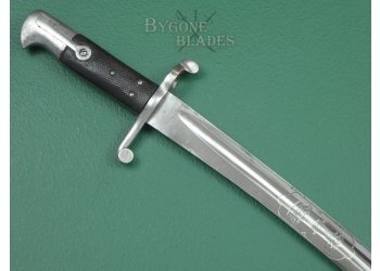 British Etched Blade 1856 Pattern Sword Bayonet. Prince Alberts Own Leicester Yeomanry. #2201004 #7
