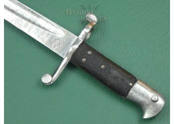 British Etched Blade 1856 Pattern Sword Bayonet. Prince Alberts Own Leicester Yeomanry. #2201004 #10