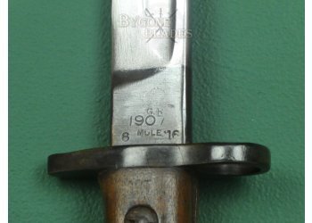 British Rare MOLE 1907 Pattern Bayonet. Rare Scabbard Maker. #2309005 #12