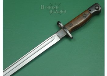 British Rare MOLE 1907 Pattern Bayonet. Rare Scabbard Maker. #2309005 #8