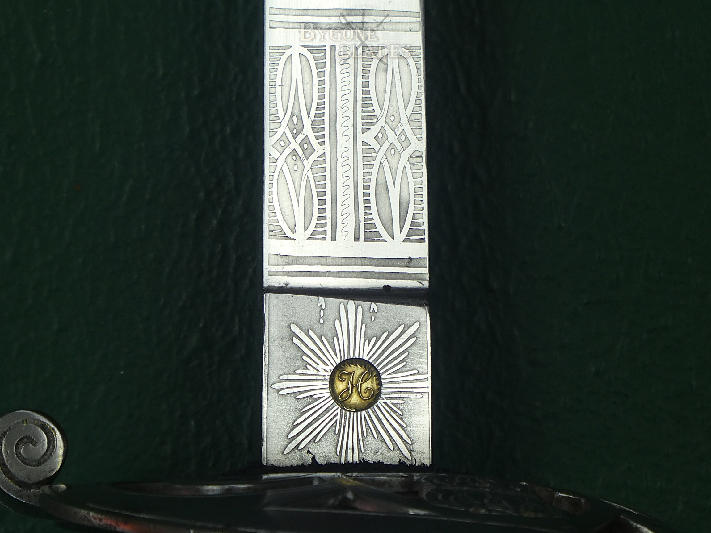 British Rifle Officers Sword. Hawkes &amp; Co. Scarce Unfullered Blade Variant. #2608002 #16