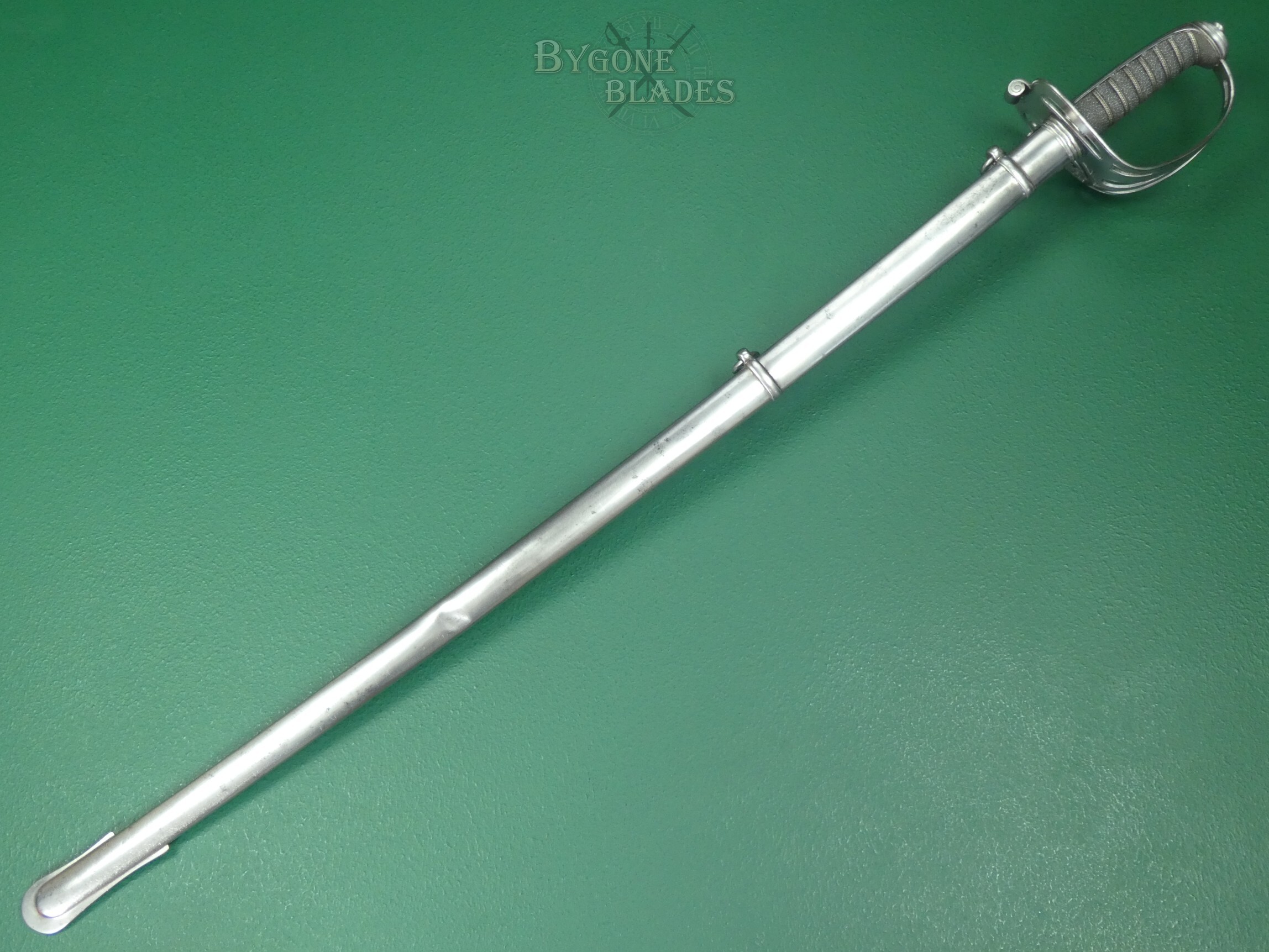 British Rifle Officers Sword. Hawkes &amp; Co. Scarce Unfullered Blade Variant. #2608002 #4