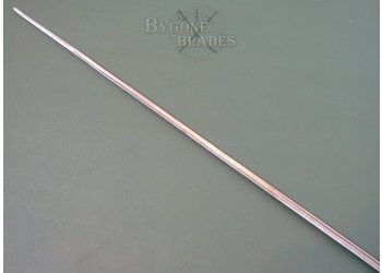 British Root Ball Sword Cane. Unusual Forged Blade #9