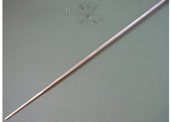 British Root Ball Sword Cane. Unusual Forged Blade #10