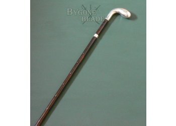 British Silver Handle Sword Cane Hallmarked London 1860 #11