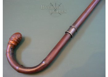 British Sword Cane. Tri-Form Blade. Horn Ferrule #7