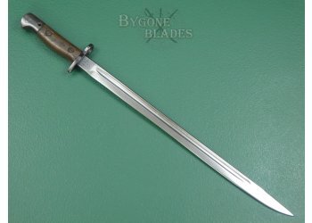 British Vickers 1907 Pattern Bayonet. Experimental Upper Edge. 1917. #2309004 #5