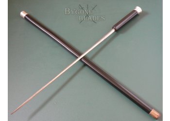 British Victorian Gentlemans Ebonised Sword Cane Dated 1894 #2