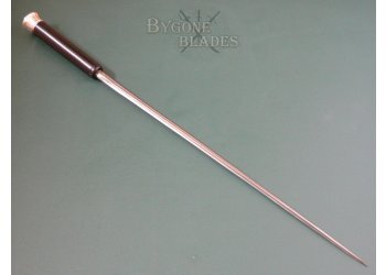 British Victorian Gentlemans Ebonised Sword Cane Dated 1894 #3