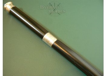 British Victorian Gentlemans Ebonised Sword Cane Dated 1894 #6