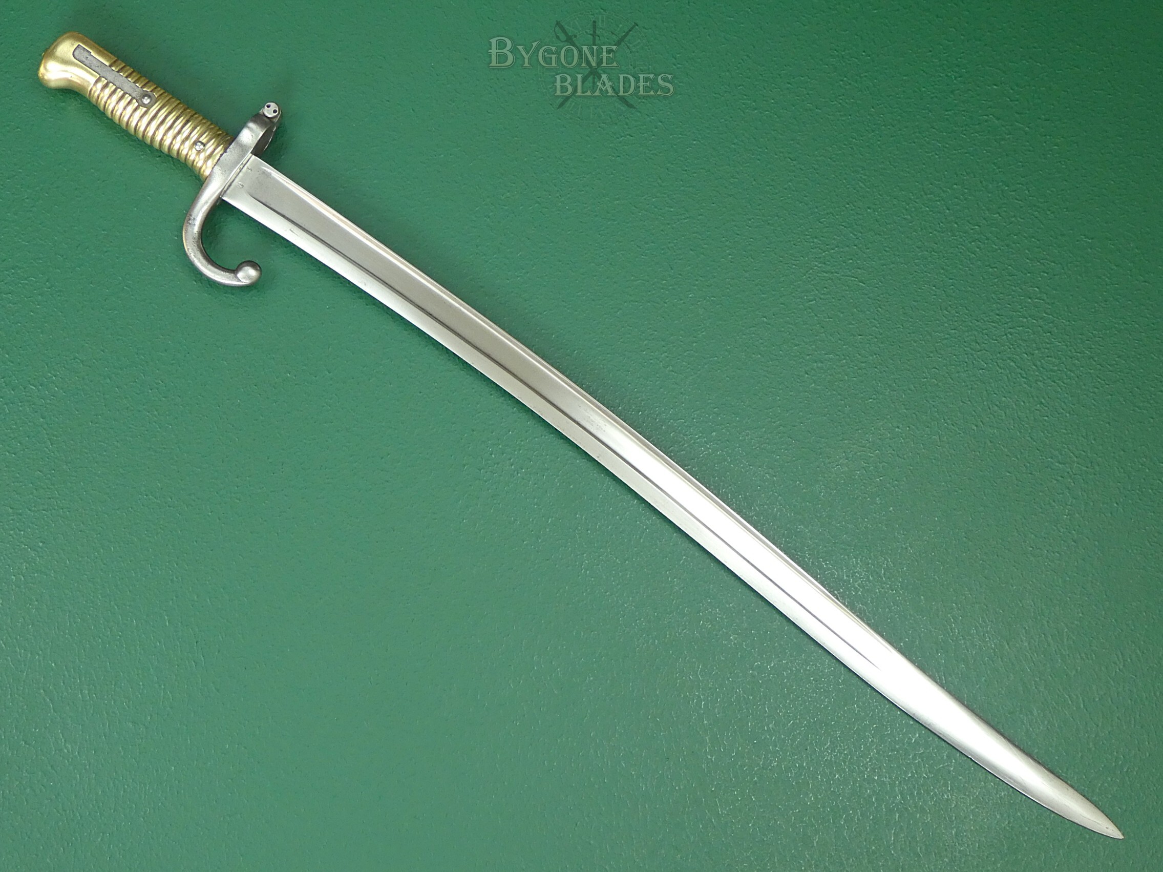French 1866 Chassepot Musket Sword Bayonet. St. Etienne 1871. Matching Scabbard. #2608017 #5
