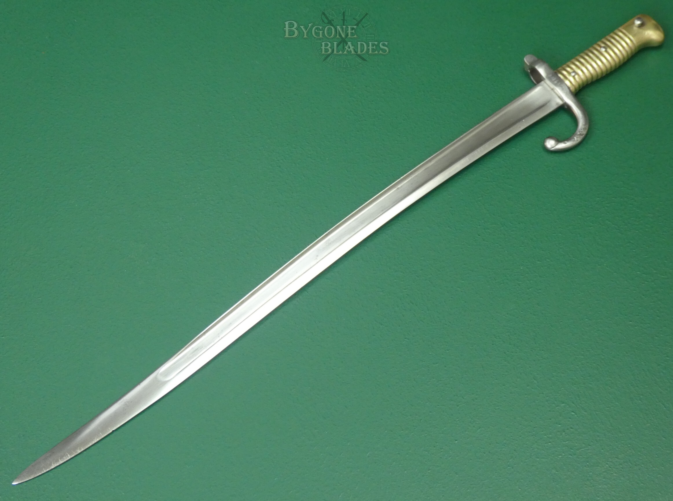 French 1866 Chassepot Musket Sword Bayonet. St. Etienne 1871. Matching Scabbard. #2608017 #6