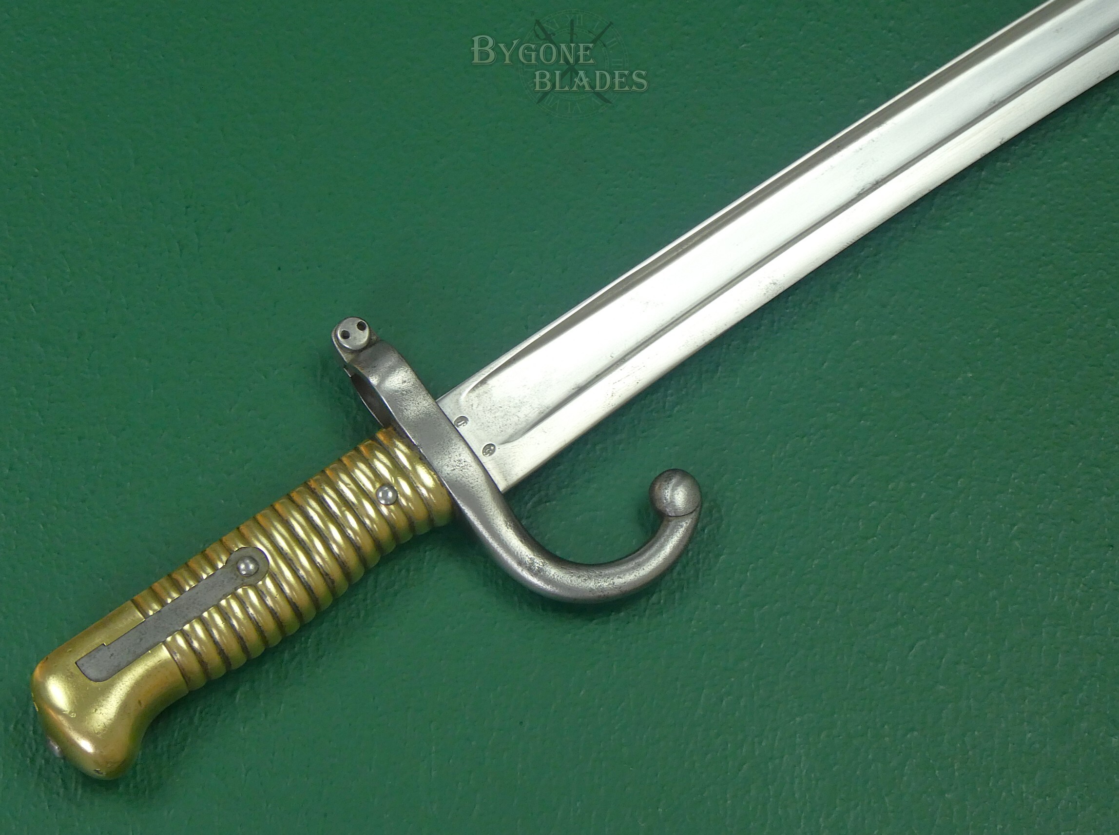 French 1866 Chassepot Musket Sword Bayonet. St. Etienne 1871. Matching Scabbard. #2608017 #7