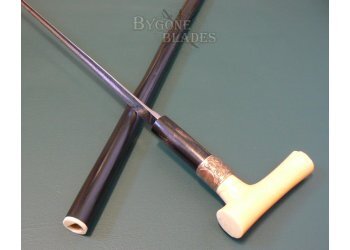 French 19th Century Ivory Handle Sword Cane. #4