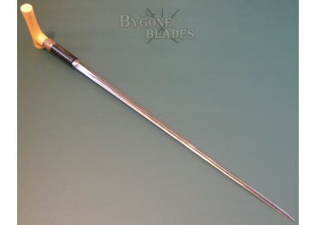 French 19th Century Ivory Handle Sword Cane. #8