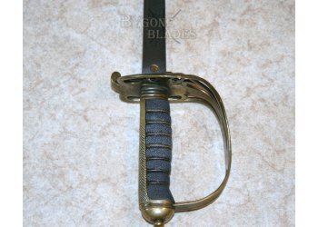 George V WW1 Infantry Officers Sword with Gothic Brass Hilt #3
