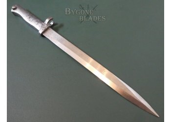 German Ersatz Bayonet EB24. Rare Un-Fullered Blade. Countersunk Muzzle Ring #3