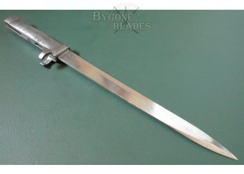 German Ersatz Bayonet EB24. Rare Un-Fullered Blade. Countersunk Muzzle Ring #5