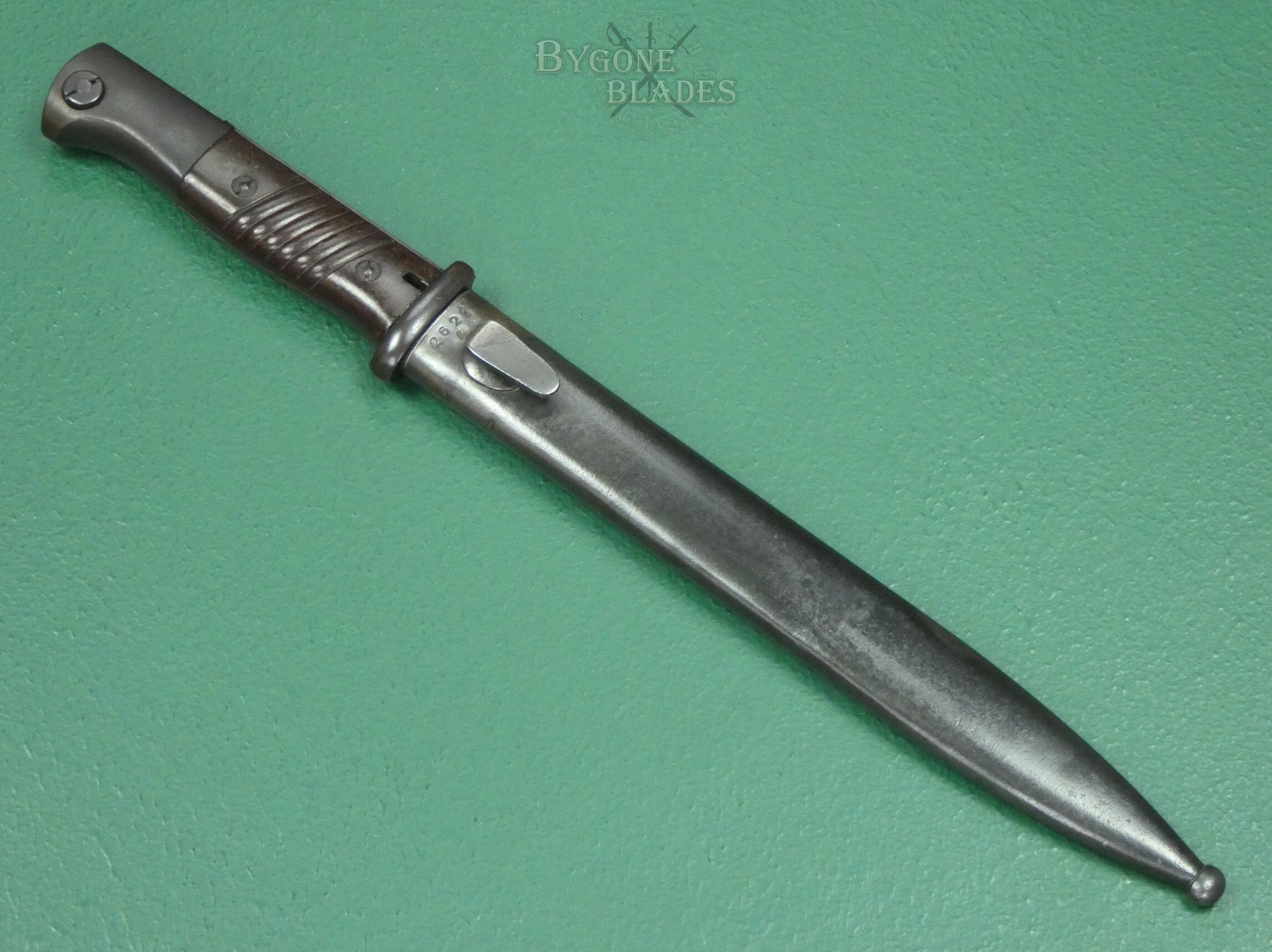 German K98 Bayonet. Horster 1944. Matching Numbered Scabbard. #2607004 #3