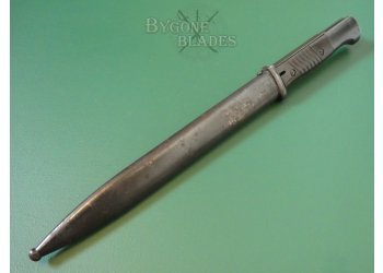 German WW2 K98 Bayonet. Clemen &amp; Jung. 1939 Matching Scabbard #4