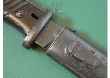 German WW2 K98 Bayonet. Clemen &amp; Jung. 1939 Matching Scabbard #5