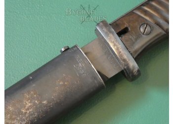 German WW2 K98 Bayonet. Clemen &amp; Jung. 1939 Matching Scabbard #6