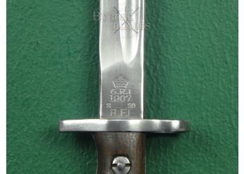 Indian 1907 Pattern Ishapore Bayonet. Brass Scabbard Furniture. #2202012 #12