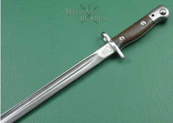 Indian 1907 Pattern Ishapore Bayonet. Brass Scabbard Furniture. #2202012 #8