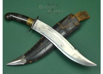 Indian 1970's Vintage clip point yataghan knife. #2511015 #1