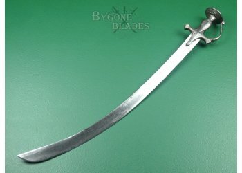 Indian Early 19th Century Tegha Sword. Koftgari Hilt. Signed Blade. #2111015 #2