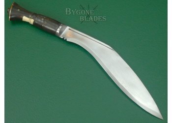 Indian Kukri Knife Circa 1950. Bone Inlay Grip. #2508006 #5