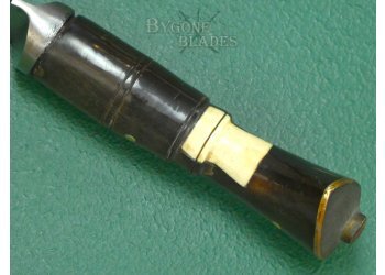 Indian Kukri Knife Circa 1950. Bone Inlay Grip. #2508006 #9