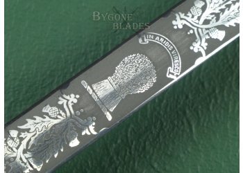 Scottish 1828 Pattern Argyll &amp; Sutherland Highlanders Broadsword. Family Crest. #2311001 #14