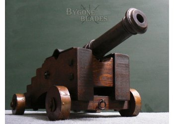 Signal Cannon on Oak Naval Truck | Bygone Blades