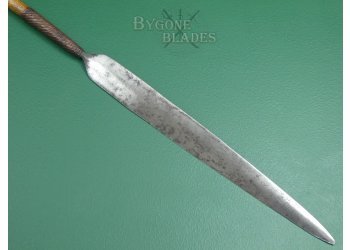 Zulu Iklwa. Large Blade Stabbing Spear. Woven Copper Binding. #2207020 #3