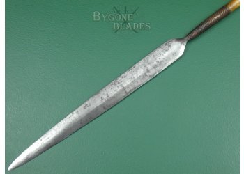 Zulu Iklwa. Large Blade Stabbing Spear. Woven Copper Binding. #2207020 #4