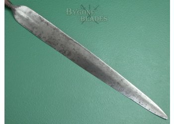 Zulu Iklwa. Large Blade Stabbing Spear. Woven Copper Binding. #2207020 #7
